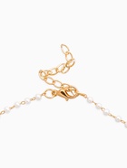 Кулон на жемчужной дорожке «Вишенка», 44 см, бело-красный в золоте - фото 809254815