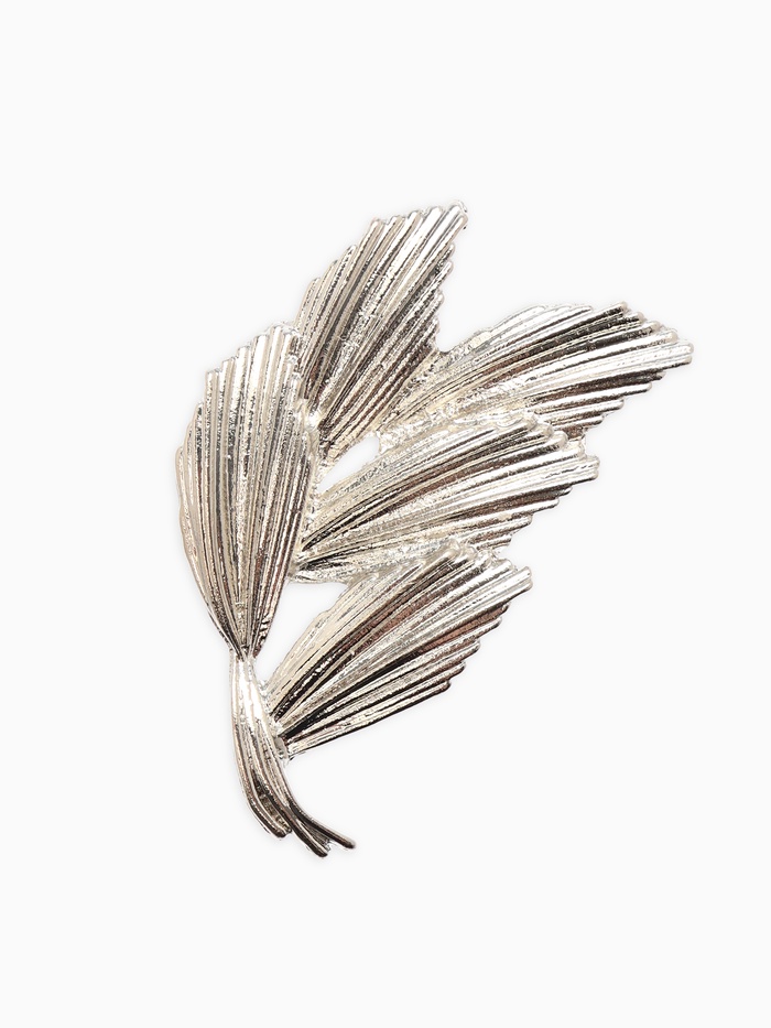 Брошь «Колоски», цвет серебро - Фото 1
