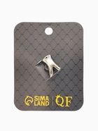 Кольцо для платка «Цветок Хризантема», белое в чернёном серебре - фото 809254892