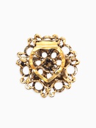 Зажим для платка «Цветок астры», белый в чернёном золоте - Фото 2