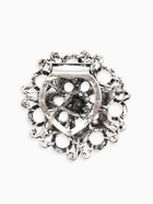 Зажим для платка «Цветок астры», белый в чернёном серебре - Фото 2