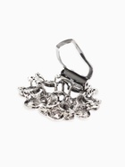 Зажим для платка «Цветок астры», белый в чернёном серебре - Фото 3