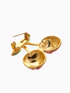 Брошь «Вишня заливная», красно-зелёная в золоте - Фото 3