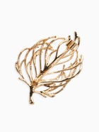 Брошь «Лист» веточка, цвет золото - Фото 2