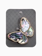 Брошь «Бабочка» под галиотис, зелёная в золоте - Фото 4