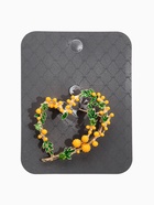 Брошь «Сердечко» мимоза, жёлто-зелёная в золоте - Фото 4