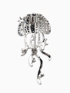 Брошь «Медуза», белая в серебре - Фото 2