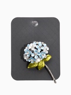 Брошь «Цветок Гортензии», разноцветная в серебре - Фото 4