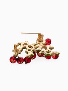 Брошь «Куст Вишни», бордово-зелёная в золоте - фото 809255030