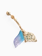 Брошь «Хвост Русалки» с жемчугом, цветная в золоте - фото 809255033