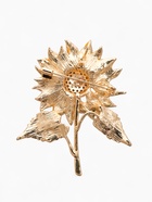 Брошь «Цветок Подсолнуха», жёлто-зелёная в золоте - Фото 2