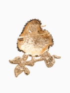 Брошь со стразами «Птица Снегирь», чёрный, красная в золоте - Фото 2