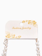 Бусы жемчужные, длинные, d=3.4, 5.6, 8.10, белые в золоте 10904905