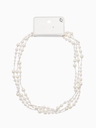 Бусы жемчужные, длинные, d=3.4, 5.6, 8.10, белые в серебре - Фото 7