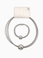 Набор 2 предмета: колье, браслет «Бусина на нитях», цвет серебро  (артикул 10904908)  большой выбор товаров оптом и в розницу по низким ценам с доставкой