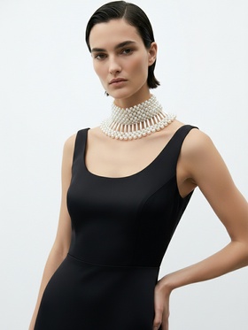 Колье-чокер жемчуг «Богема», d=8, 10, 12, белое  (артикул 10904909)  большой выбор товаров оптом и в розницу по низким ценам с доставкой