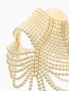 Бодичейн жемчуг «Богема» на тело, d=1.2 см, белый в золоте - Фото 5