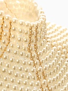 Бодичейн жемчуг «Богема» на тело, d=1.2 см, белый в золоте - Фото 6