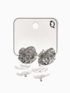 Серьги жемчуг «Цветы кувшинки», белые в серебре - фото 809255154