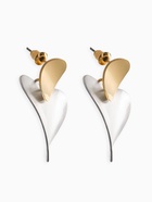 Серьги «Сердечки». матовое серебро с золотом - Фото 2