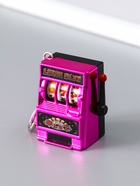 Брелок для ключей на карабине «Игровой автомат - казино», фуксия, крутится барабан, 2.7×3.4×5 см - фото 809255171