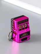 Брелок для ключей на карабине «Игровой автомат - казино», фуксия, крутится барабан, 2.7×3.4×5 см - фото 809255172