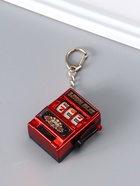 Брелок для ключей на карабине «Игровой автомат - казино», красный, крутится барабан, 2.7×3.4×5 см - фото 809255194