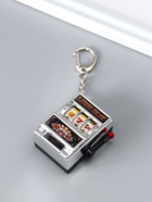 Брелок для ключей на карабине «Игровой автомат - казино», серебро, крутится барабан, 2.7×3.4×5 см - фото 809255199