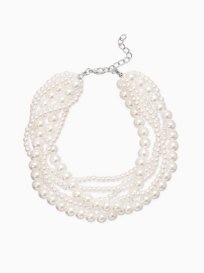 Обвес на штаны «Бусины жемчужные», 25 см, белый в серебре - Фото 1