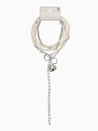 Бодичейн женская «Сердце на цепочке», с бусинами, 135 см, белый в серебре - Фото 13