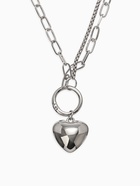 Бодичейн женская «Сердце на цепочке», с бусинами, 135 см, белый в серебре - Фото 6