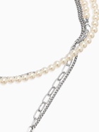 Бодичейн женская «Сердце на цепочке», с бусинами, 135 см, белый в серебре - Фото 8