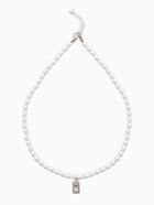 Колье жемчужное «Рис» 2 нити, 45 см, белое в серебре - Фото 2