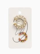 Серьги кафф «Бублики», набор 2 шт. цветные - фото 58053207