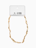 Колье «Мятое» тонкое, 35 см, цвет золото - Фото 5