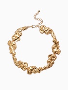 Набор 2 предмета: серьги, колье «Мятое», 35 см, серьги 6 см, цвет золото - Фото 2