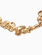 Набор 2 предмета: серьги, колье «Мятое», 35 см, серьги 6 см, цвет золото - Фото 4