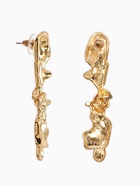 Набор 2 предмета: серьги, колье «Мятое», 35 см, серьги 6 см, цвет золото - Фото 2