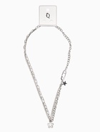 Цепь двойная «Нежный хард-рок», 40 см, цвет серебро - фото 809255290