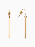 Набор 2 предмета: серьги, колье «Минимализм», 45 и 55 см, белый в золоте - фото 809255301