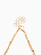 Набор 2 предмета: серьги, колье «Минимализм», 45 и 55 см, белый в золоте - фото 809255302