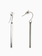 Набор 2 предмета: серьги, колье «Минимализм», 45 и 55 см, белый в серебре - фото 809255306