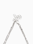 Набор 2 предмета: серьги, колье «Минимализм», 45 и 55 см, белый в серебре - фото 809255307