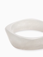 Браслет на руку широкий акриловый, белый - Фото 3