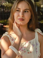 Браслет на руку широкий акриловый, белый - Фото 5