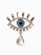 Брошь-оберг «Глаз», бело-синий в золоте - Фото 1