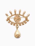 Брошь-оберг «Глаз», бело-синий в золоте - Фото 2