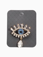 Брошь-оберг «Глаз», бело-синий в золоте - Фото 4