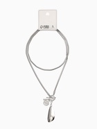 Кулон на цепочке «Стиль. Капля», серый в серебре  (артикул 10906104)  большой выбор товаров оптом и в розницу по низким ценам с доставкой