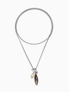 Кулон на цепочке «Стиль. Эллипс», серый в серебре - Фото 1